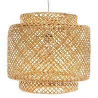 L&aacute;mpara De Techo Liby De Bamb&uacute; 40Cm