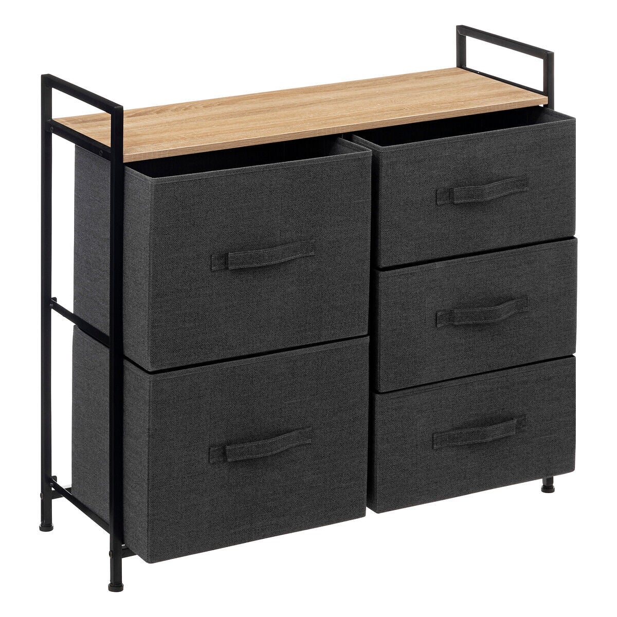 Móvel de arrumação TISSA cinza escuro 77cm, , large