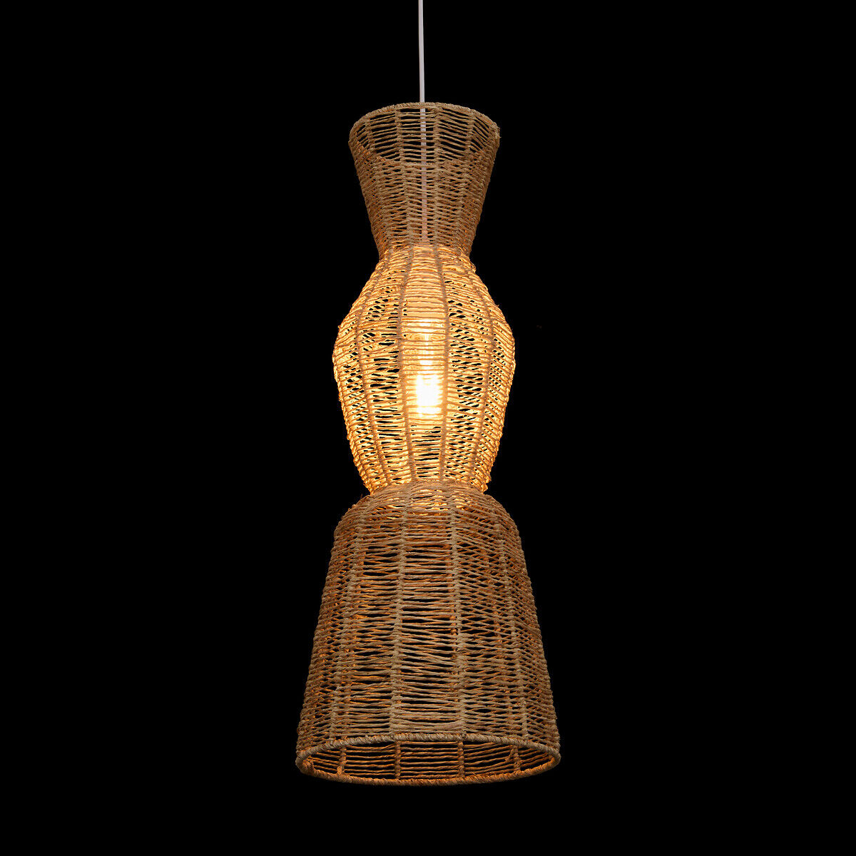 Candeeiro de teto TITUS bege em juta 68cm, , large