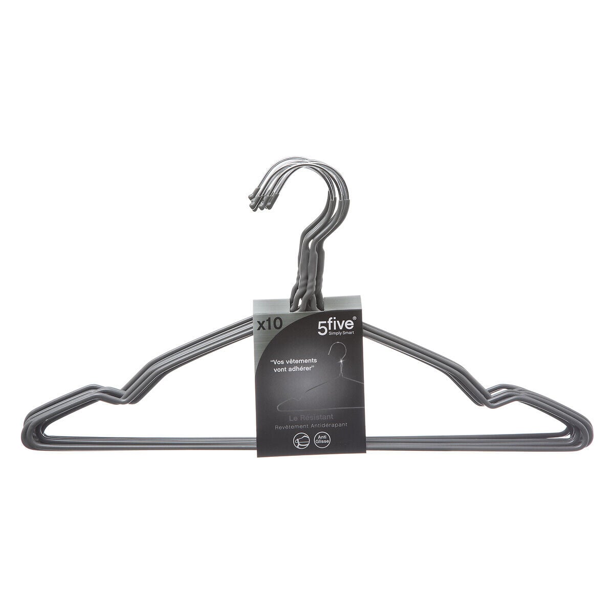 Conjunto de 10 cabides em metal, , large