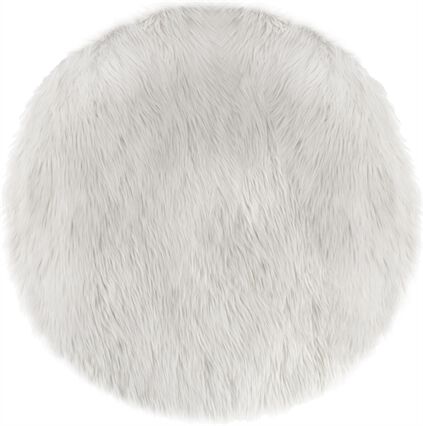 Tapete branco com pelo sintético 90cm, , large