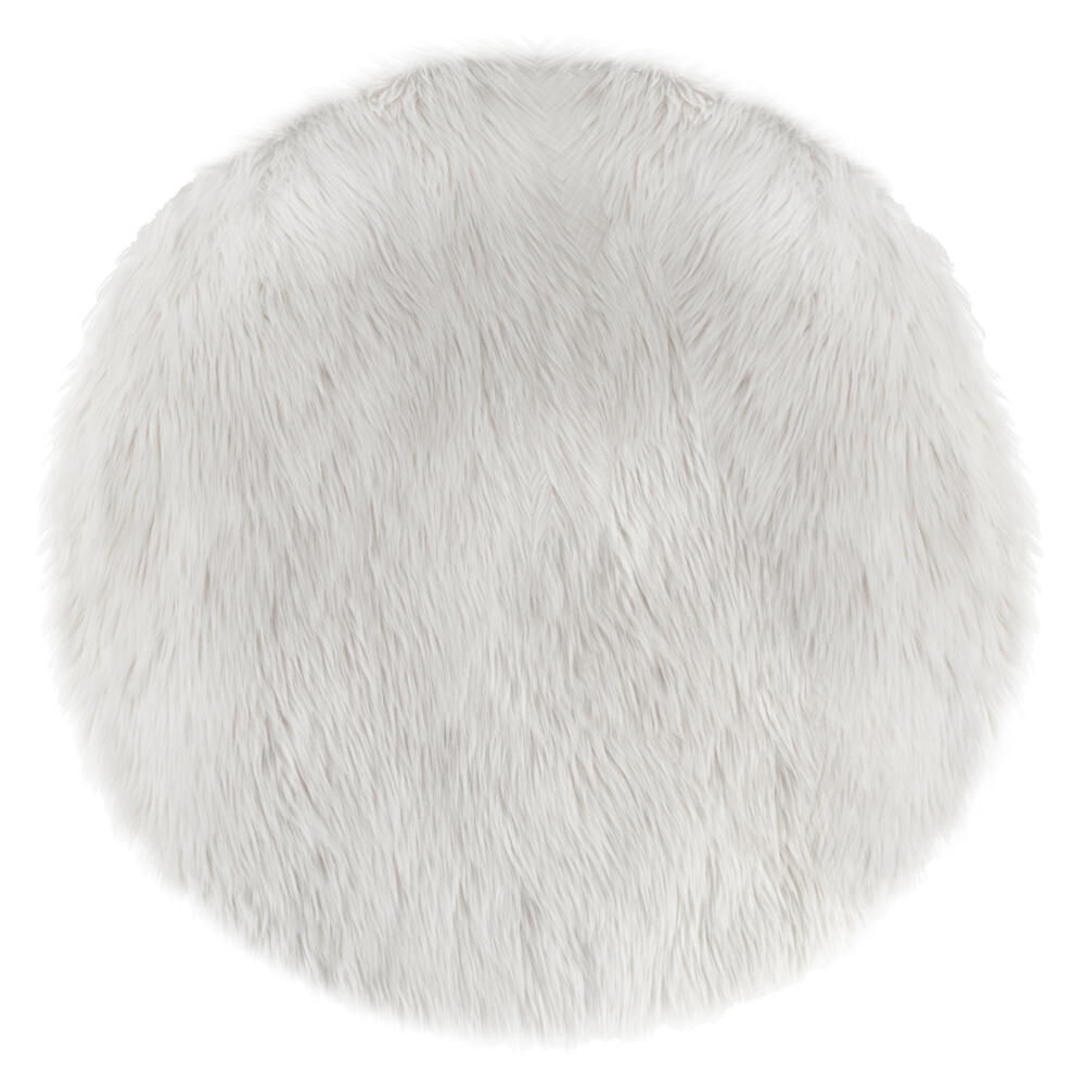 Tapete branco com pelo sintético 90cm, , large