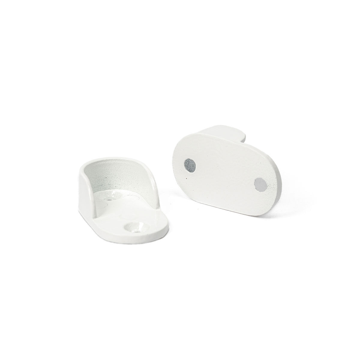 Conjunto de 2 suportes de parede brancos para varão, , large