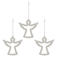 Set de 3 Adorno navide&ntilde;os &Aacute;ngel Blanco 