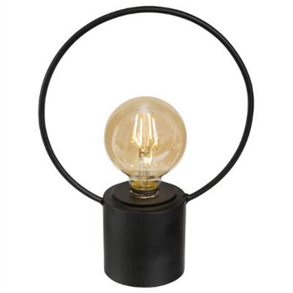 Candeeiro de mesa preto led, , large