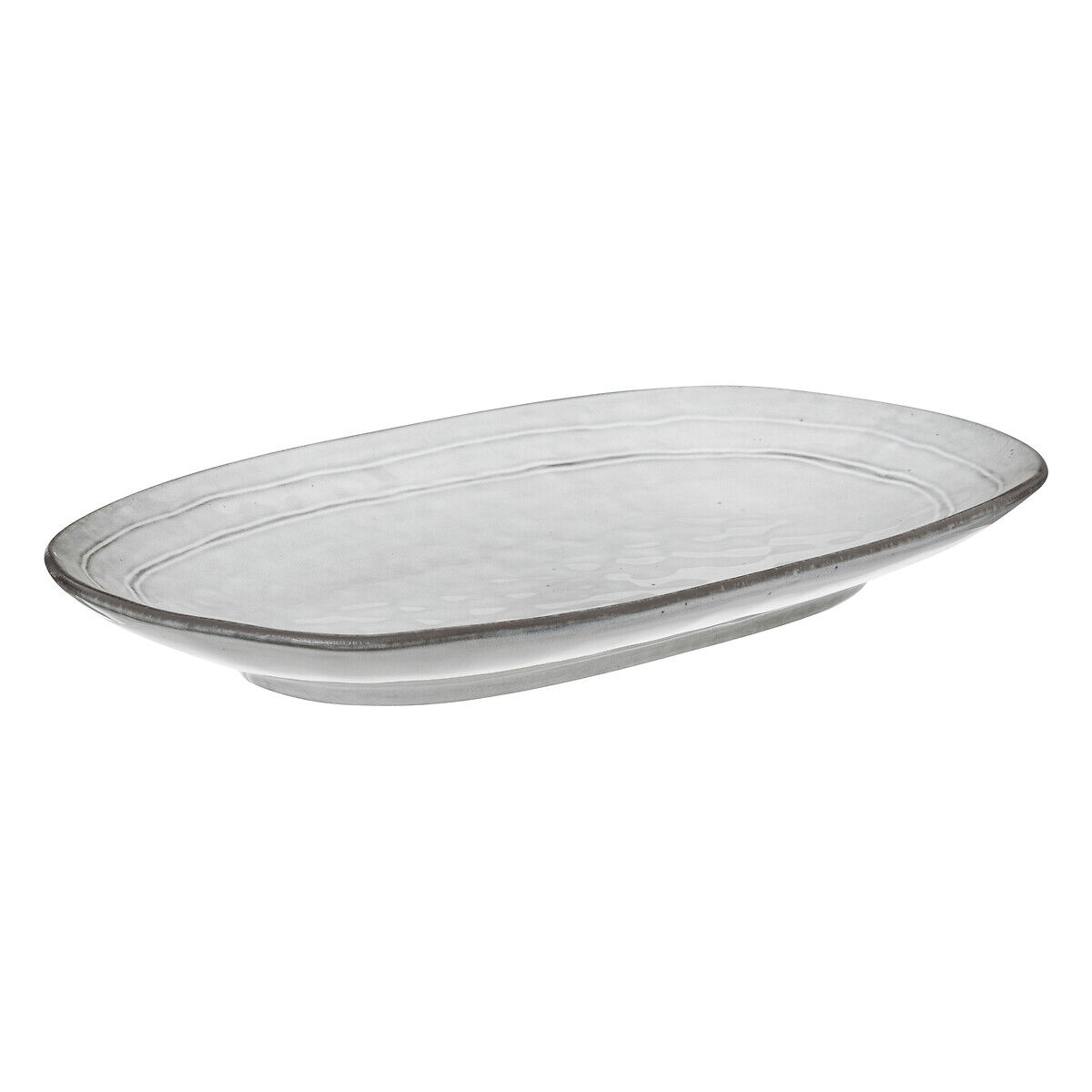 Oval serving dish FLOWER blue, , large