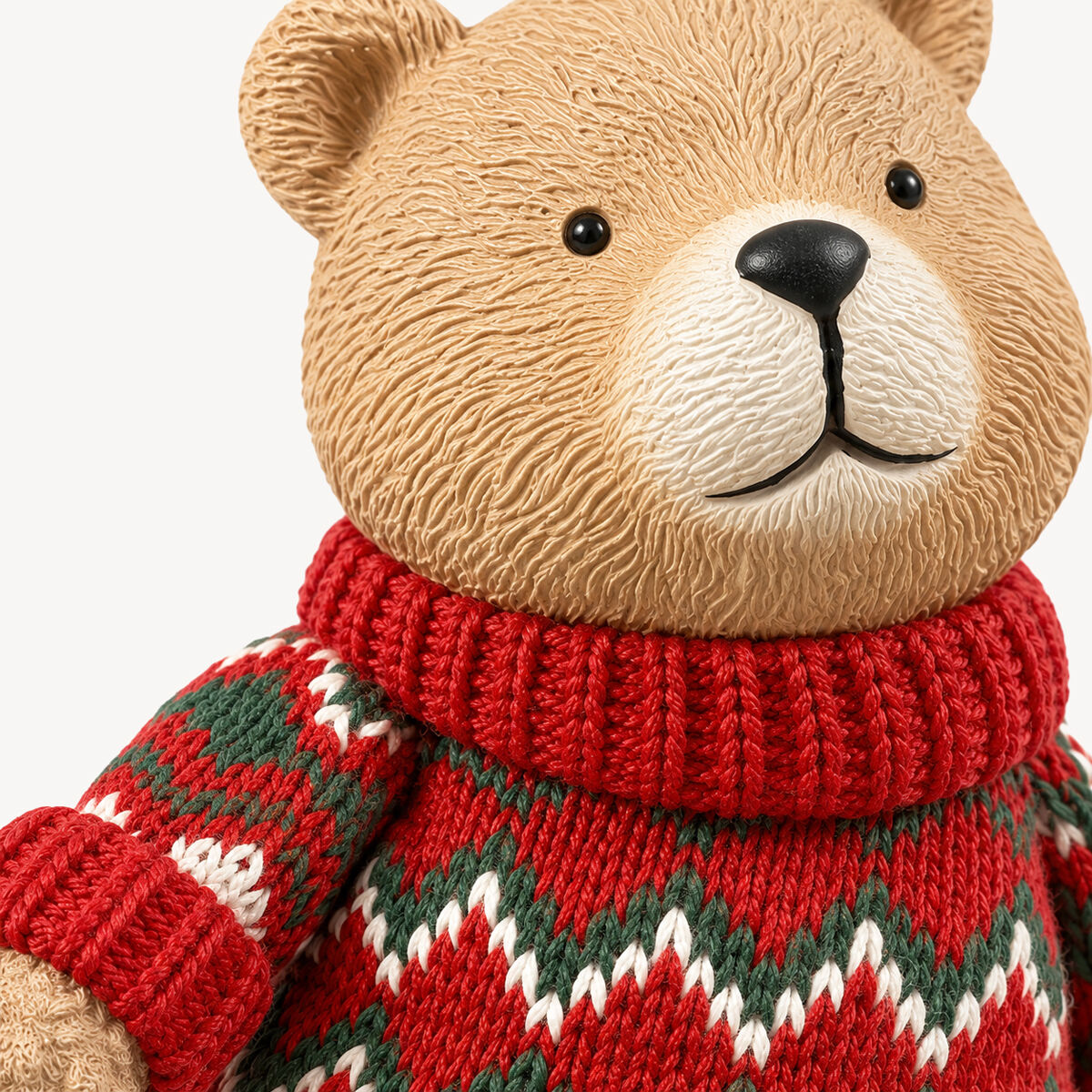 Figura urso com camisola de natal, , large