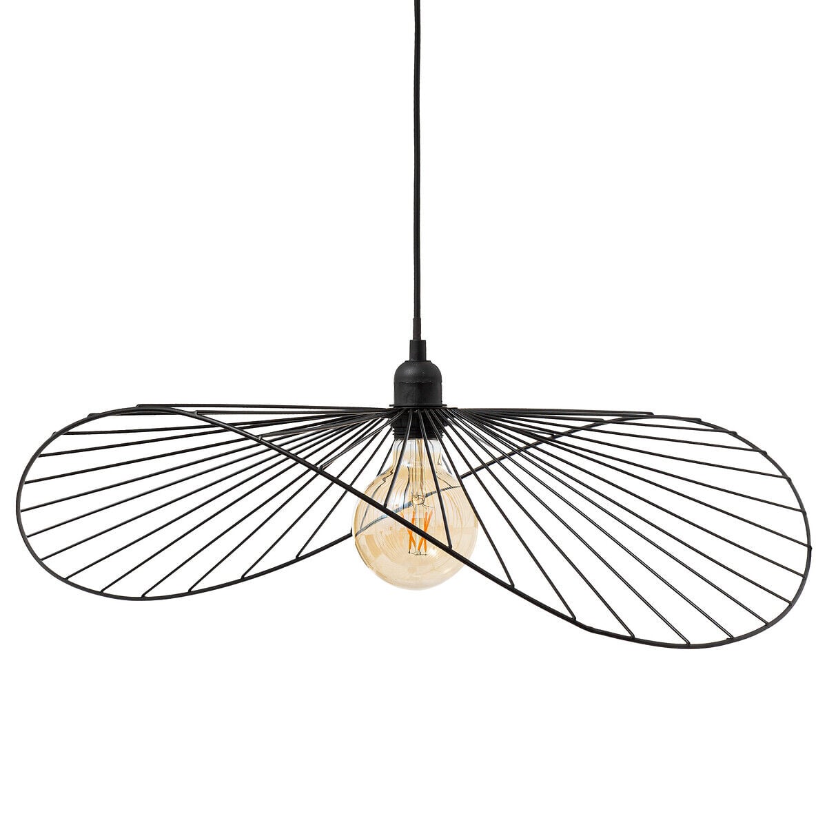 Candeeiro de teto ADELIA preto em metal, , large