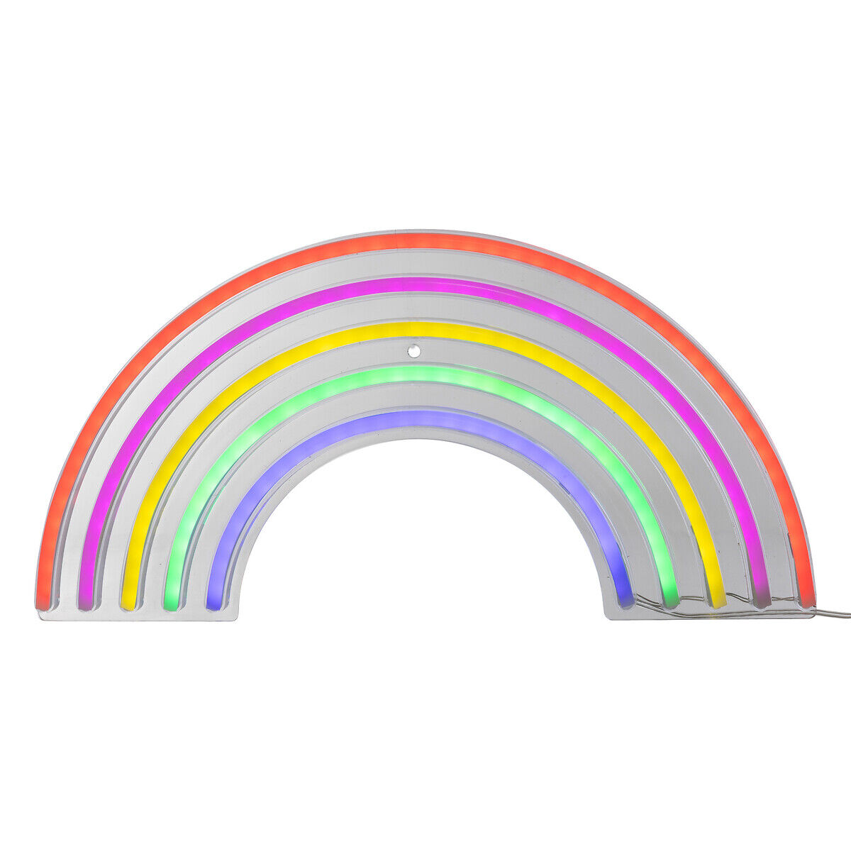 Decoração de mural led Neon arco-iris, , large