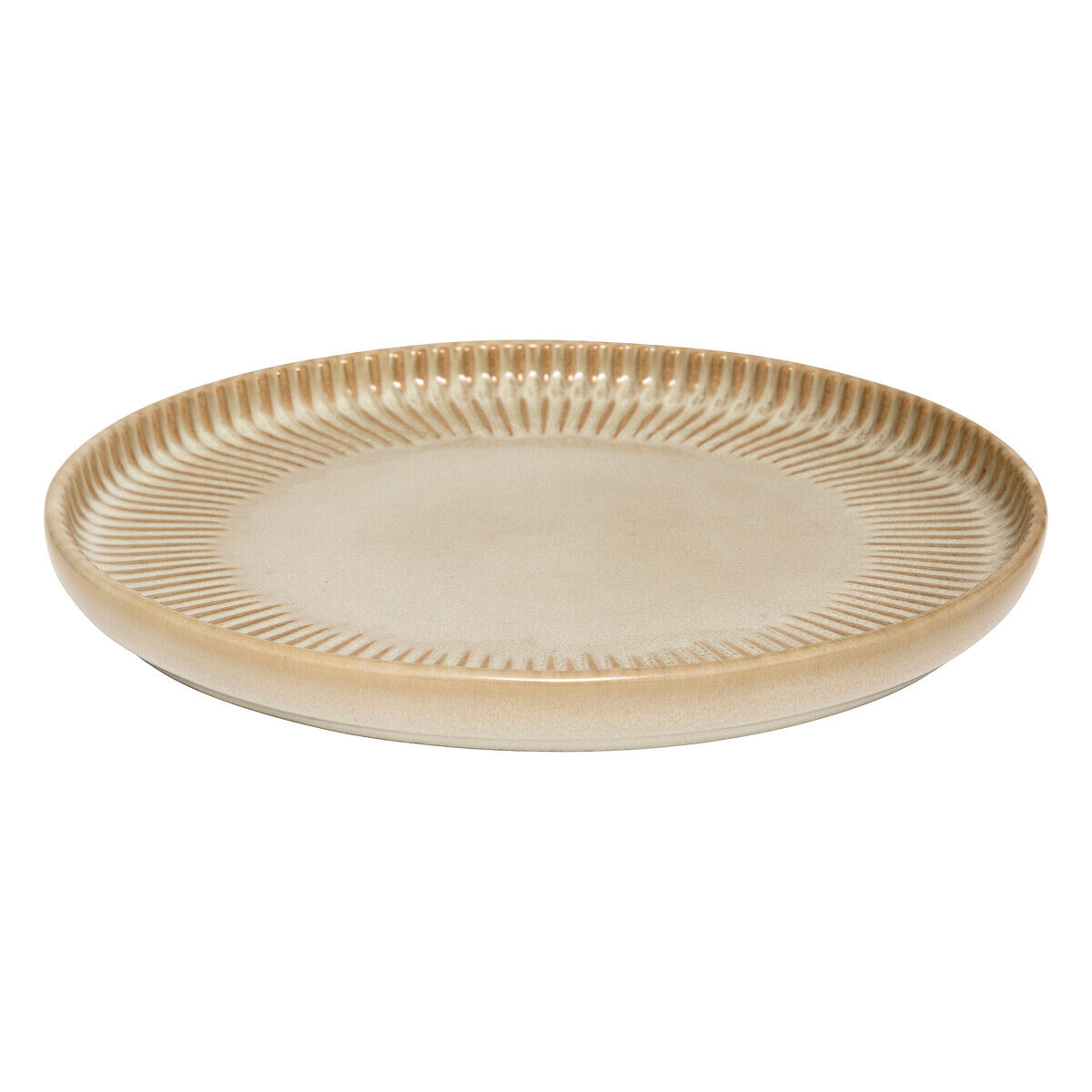 Prato de sobremesa CHLOE bege em cerâmica 20cm, , large