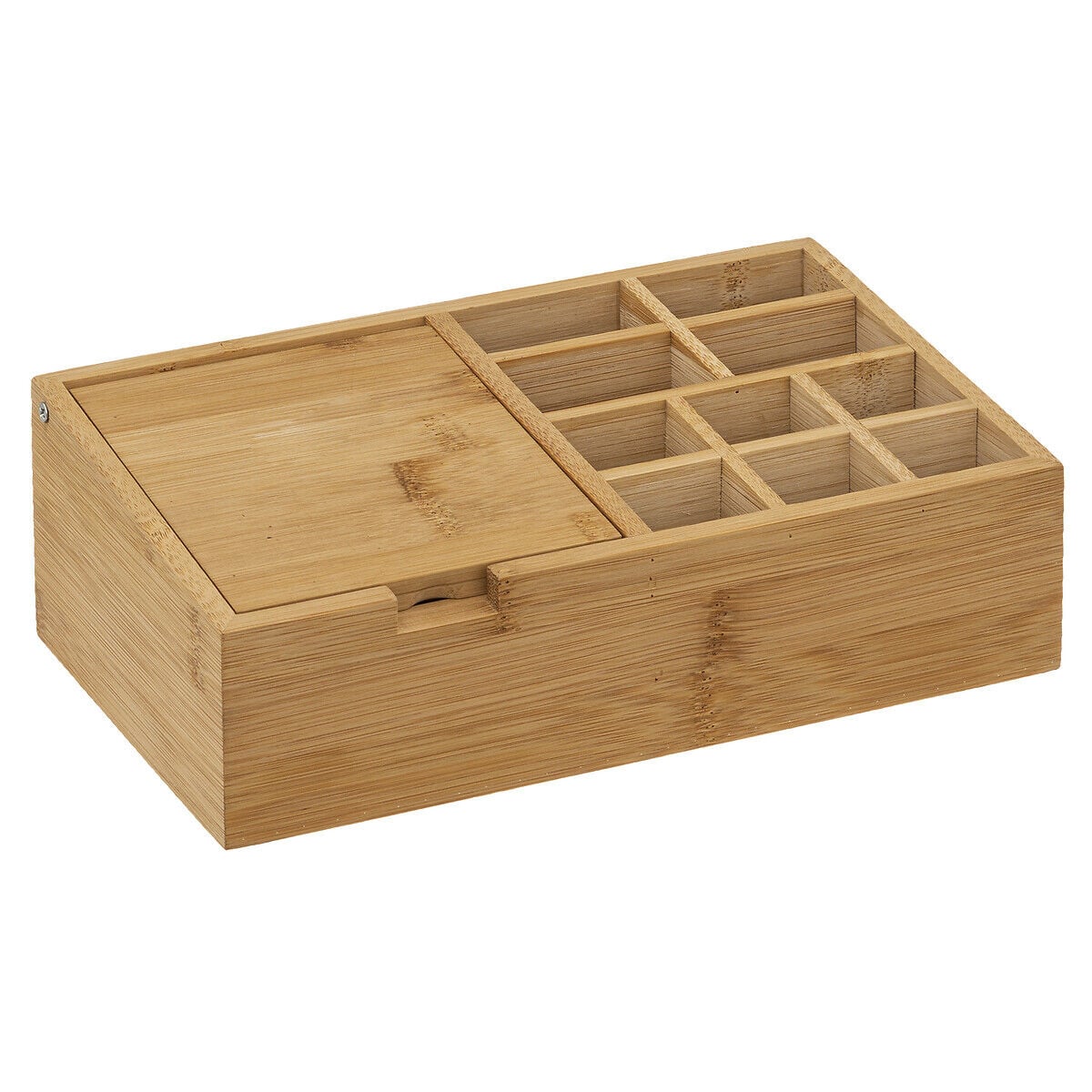 Caixa de bijuteria com espelho em bambu, , large