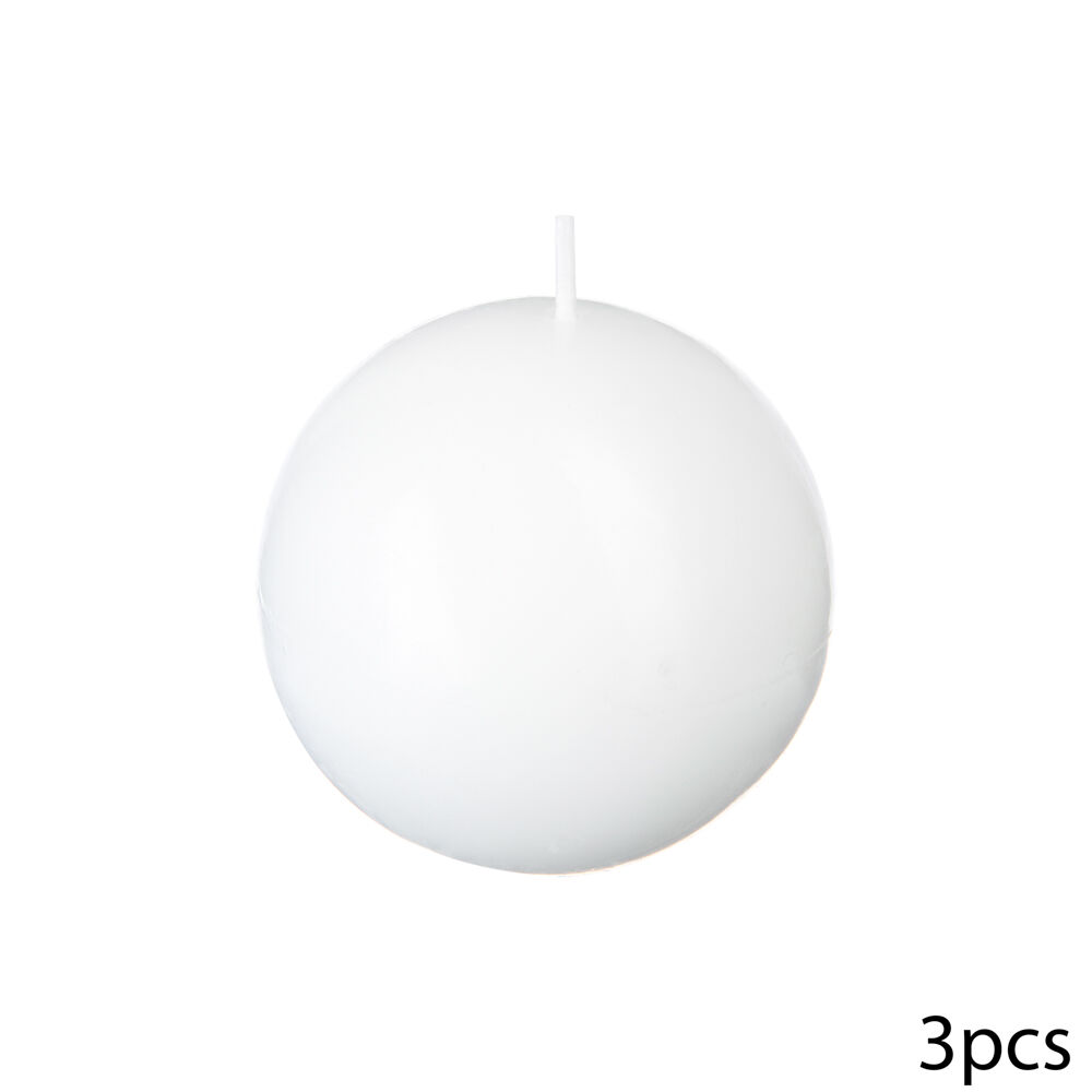 Conjunto de 3 velas bola barncas, , large