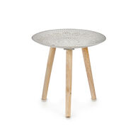 Mesa Auxiliar De Madera Tapa Decorativa Mandala