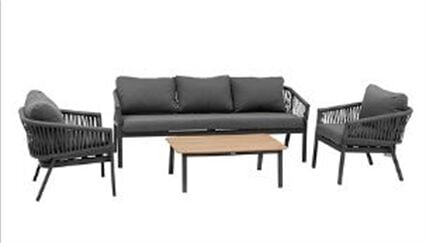 Conjunto de jardim ORIENGO cinza escuro, , large