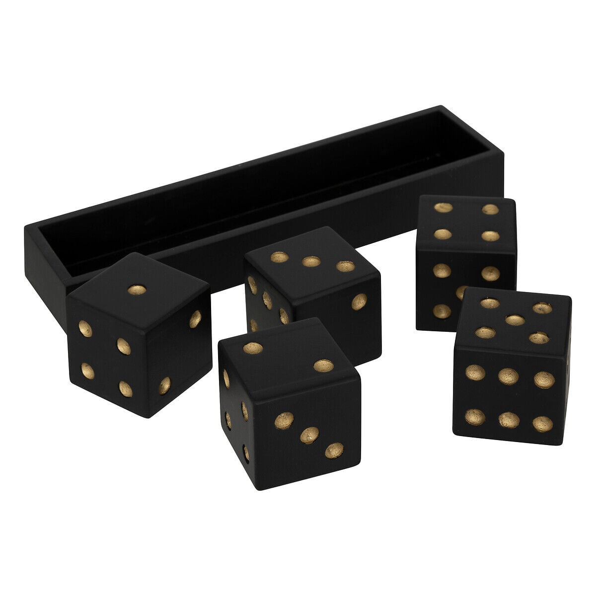 Tabuleiro jogo decorativo com dados preto, , large