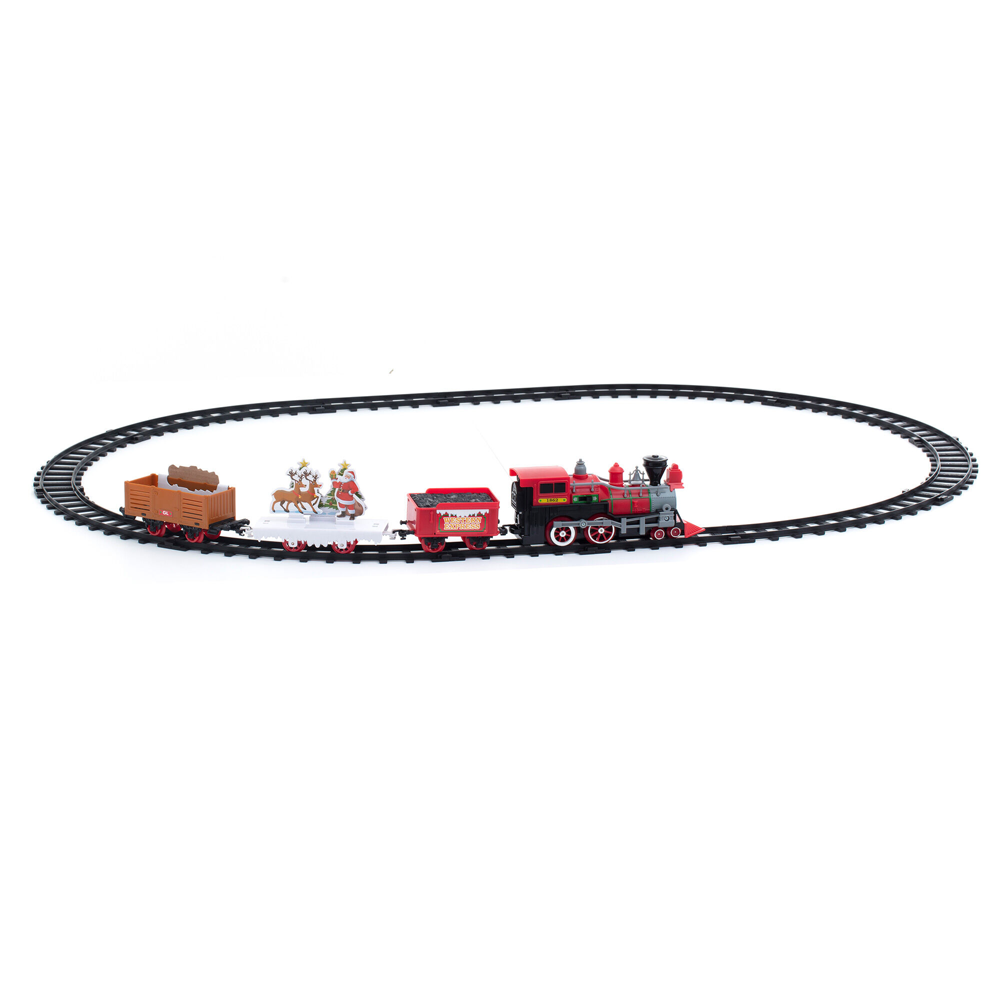Comboio de natal musical com 16 peças, , large