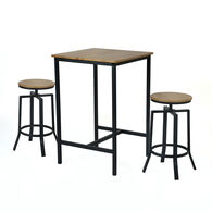 Juego de mesa bar con 2 taburetes