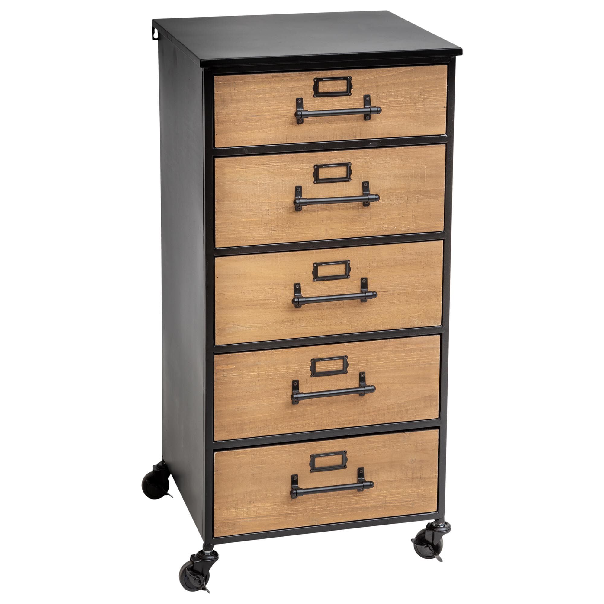 Móvel baris com 5 gavetas em metal e mdf, , large