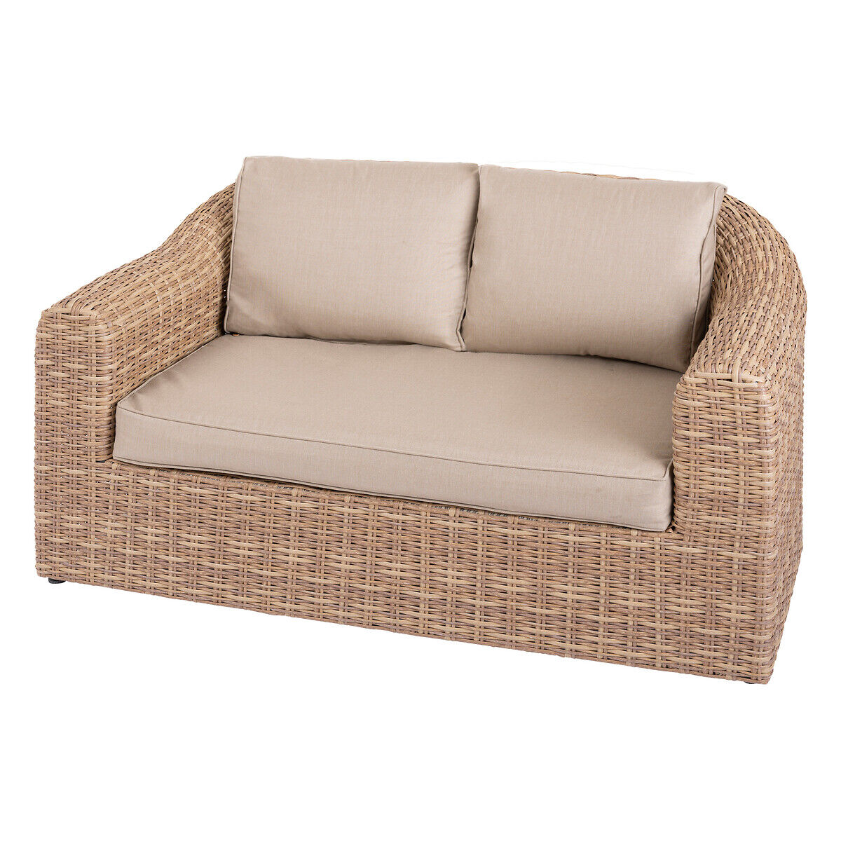 Sofa MOORÉA in synthetic rattan 2-seater, , large