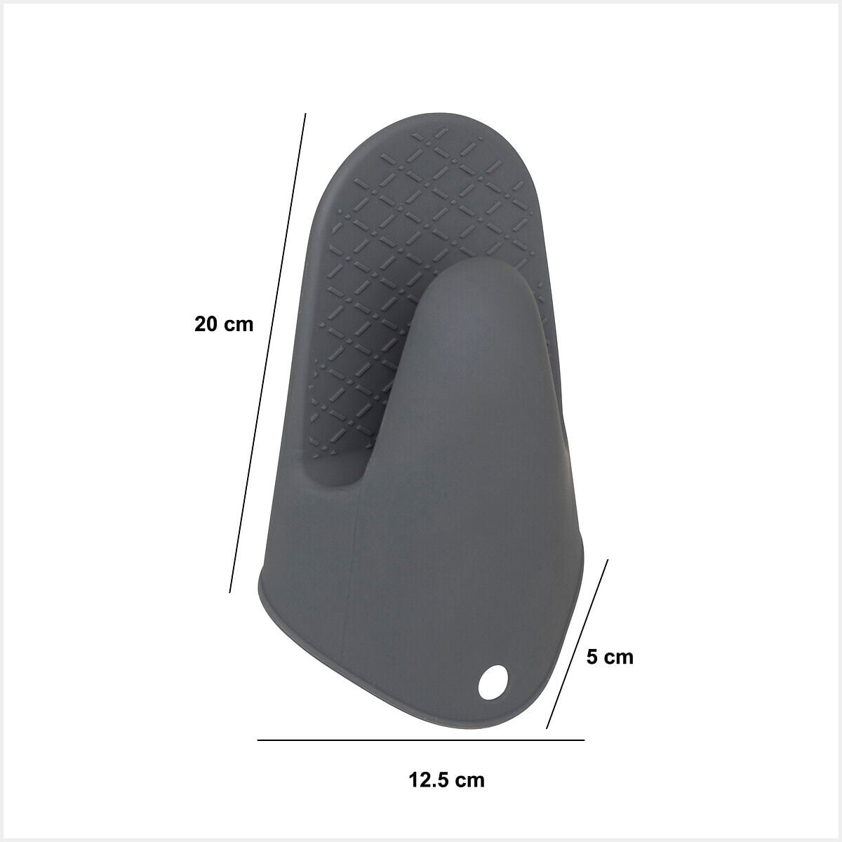 Pega de cozinha cinza em silicone, , large