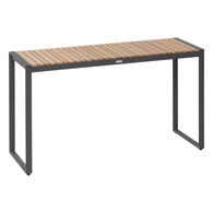 Mesa LENSIA de aluminio y madera eucalipto