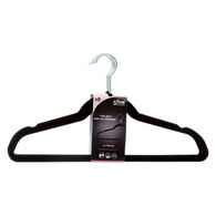 Conjunto de 8 Cabides Pretos Antiderrapante
