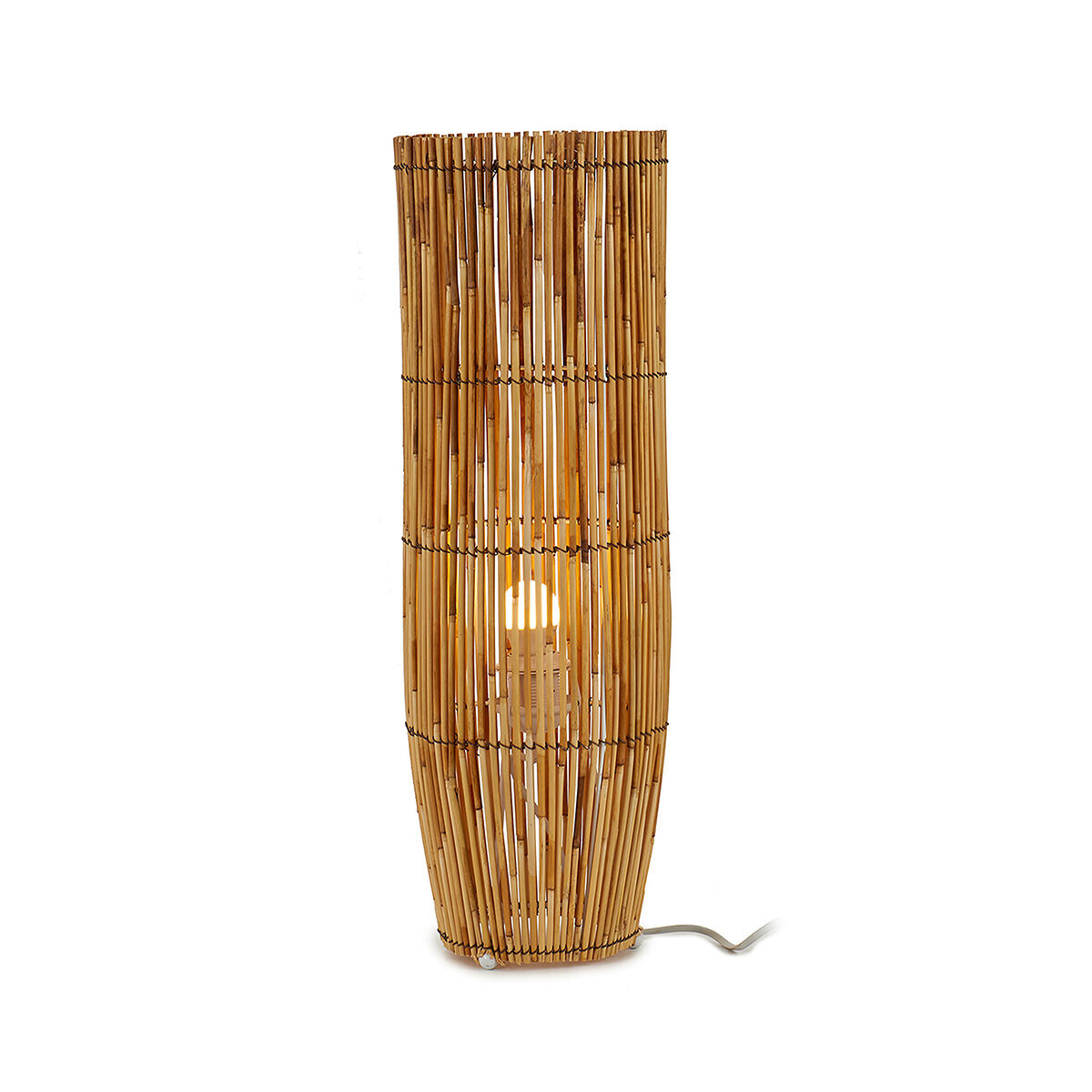 Candeeiro de pé em bambu 62cm, , large