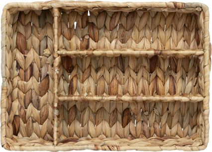 Tabuleiro porta talheres Harmony bege em juta, , large