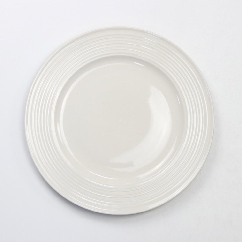 Prato raso branco em porcelana PURE 27cm, , large