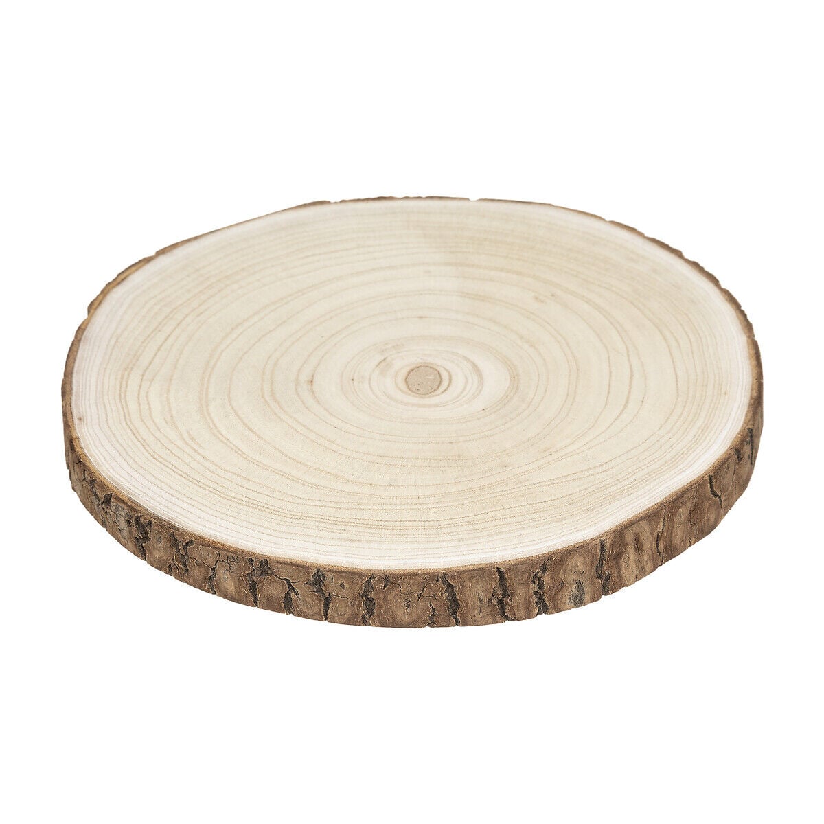 Base decorativa redonda em madeira, , large