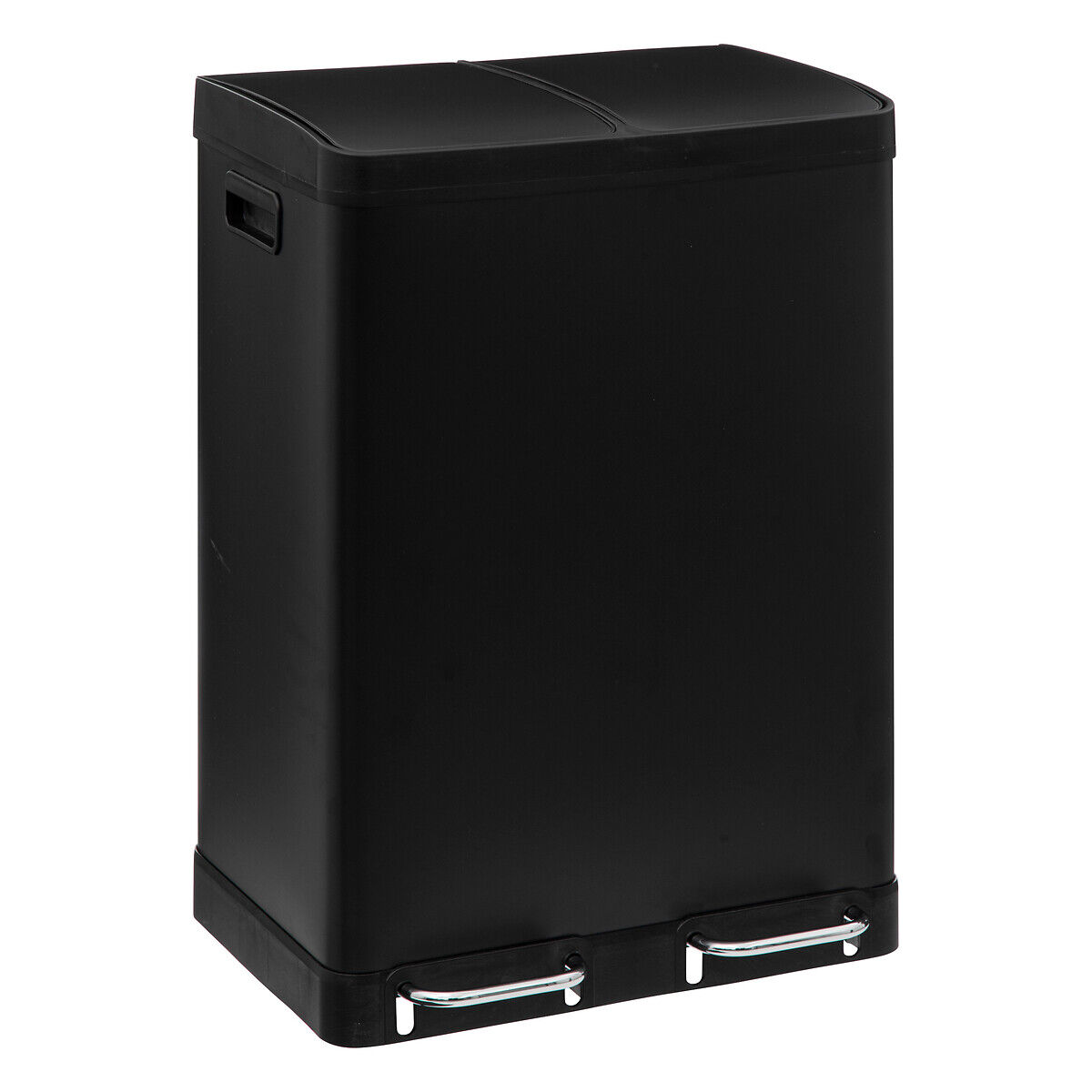 Balde do lixo ARIANE preto com 2 baldes interiores 30l, , large