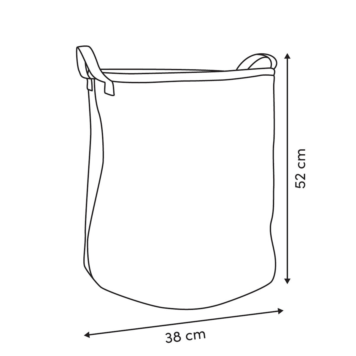 Cesto de roupa wc branco em tecido bouclé 56l, , large