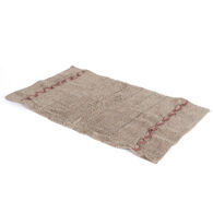 Alfombra wc de algod&oacute;n beige/rosa 50x80cm