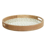 Bandeja INAYA verde de madera de mango 38cm