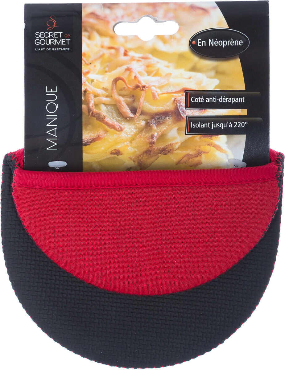 Pega de cozinha neoprene preta, , large