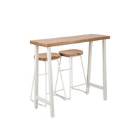 Juego de bar HAZEL mesa y 2 taburetes IVORY