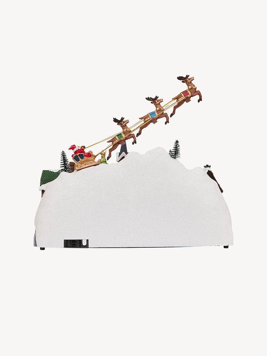 Aldea con Trineo de Papá Noel con Mov/Lum/Mus, , large
