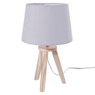 Candeeiro De Mesa Cinza 31x18,5cm