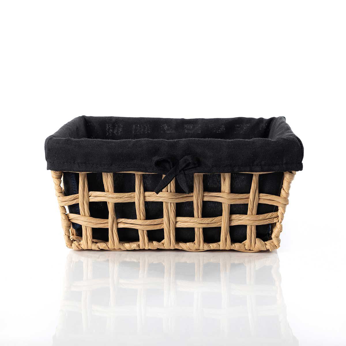 Bathroom basket black and beige, , large
