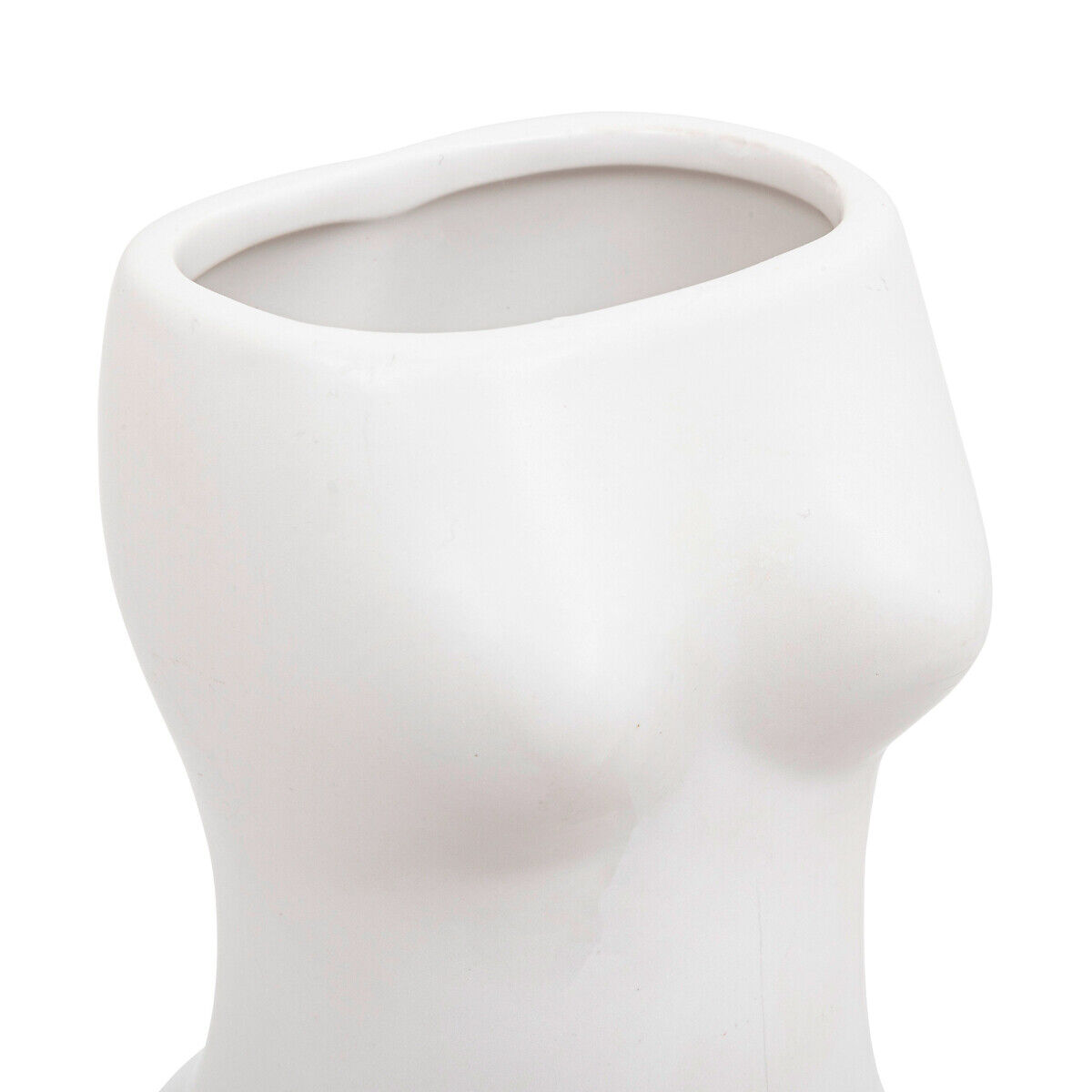 Jarra ETEL branca corpo de mulher 17cm, , large