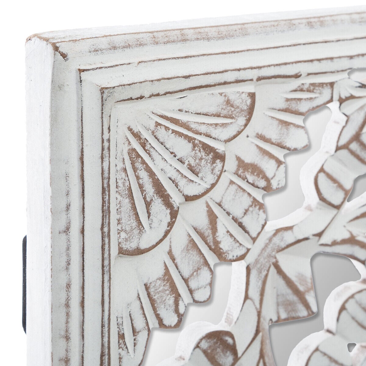 Painel decorativo FANNY branco em madeira 58x58cm, , large