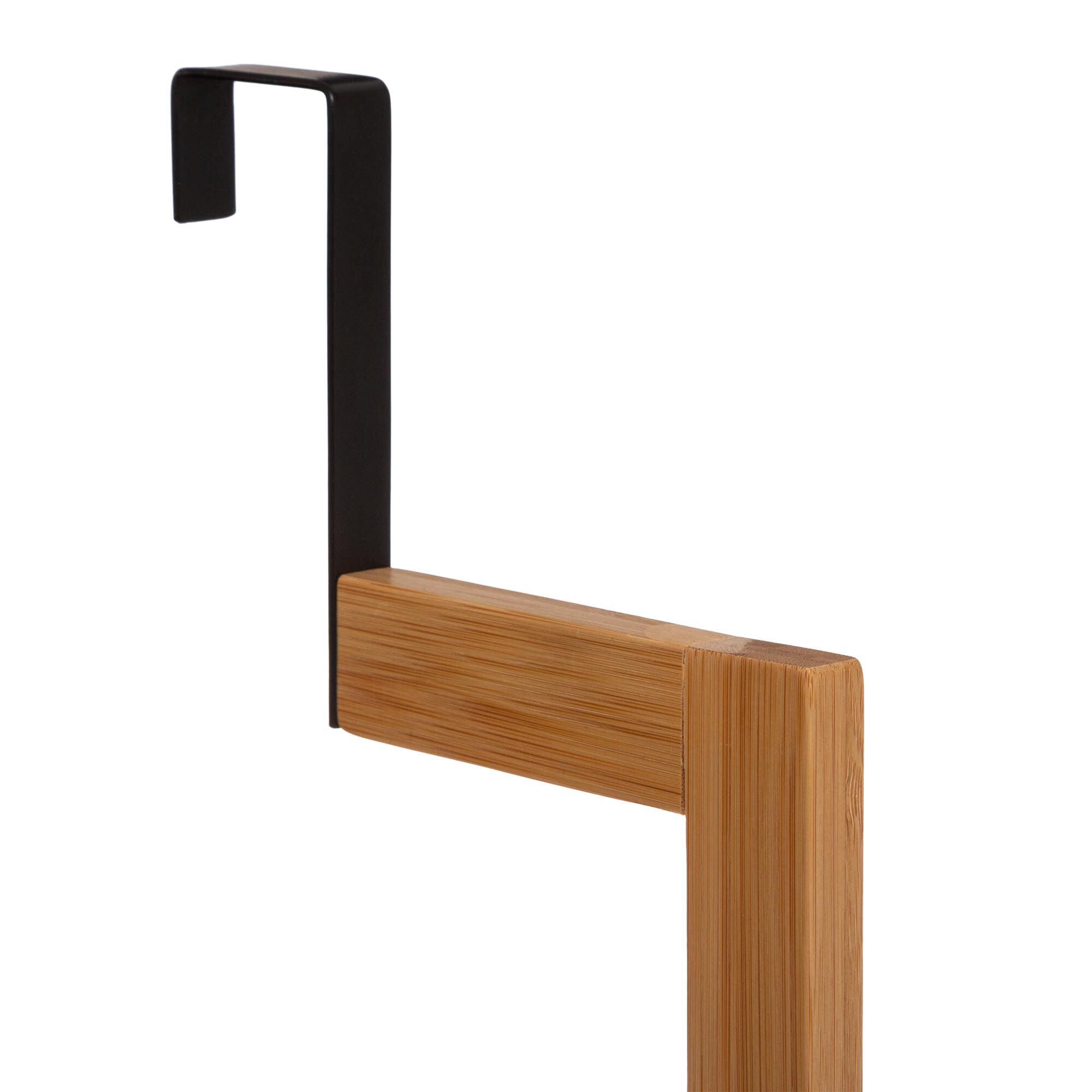 Sapateira para porta em bambu e metal, , large