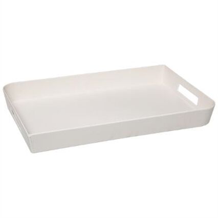 Melamine tray with handle black, , large