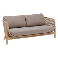 Sof&aacute; Deona Madeira Ac&aacute;cia Taupe 2 Lugares
