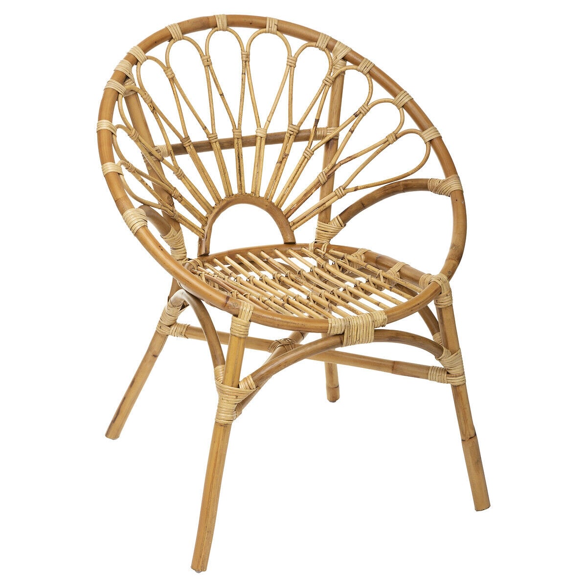 Cadeirão FOLK praya bege em rattan, , large