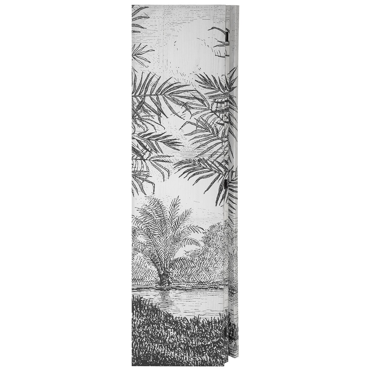 Biombo decorativo preto e branco paisagem CUBA, , large