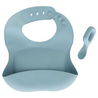 Set de babero y cuchara YUM azul