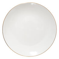 Prato De Sobremesa Petit Salon Branco Com Beira Dourada 19cm