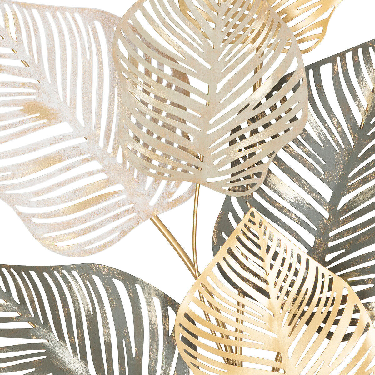 Quadro decorativo NADIA folhas em metal, , large