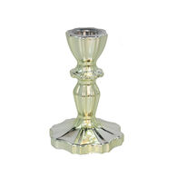 Candelabro efecto metalizado dorado 11,2cm 